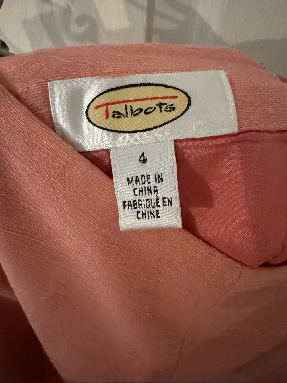 Vintage Talbots Pink Textured Linen-blend Skirt Suit and Matching Belt Set size4